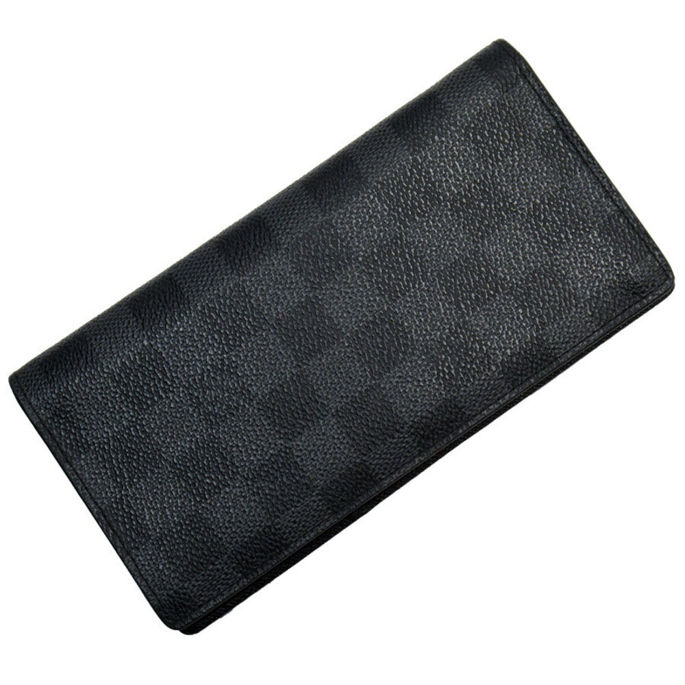 Louis Vuitton Bi fold long wallet Damier Graphite Black Portefeuille Brazza